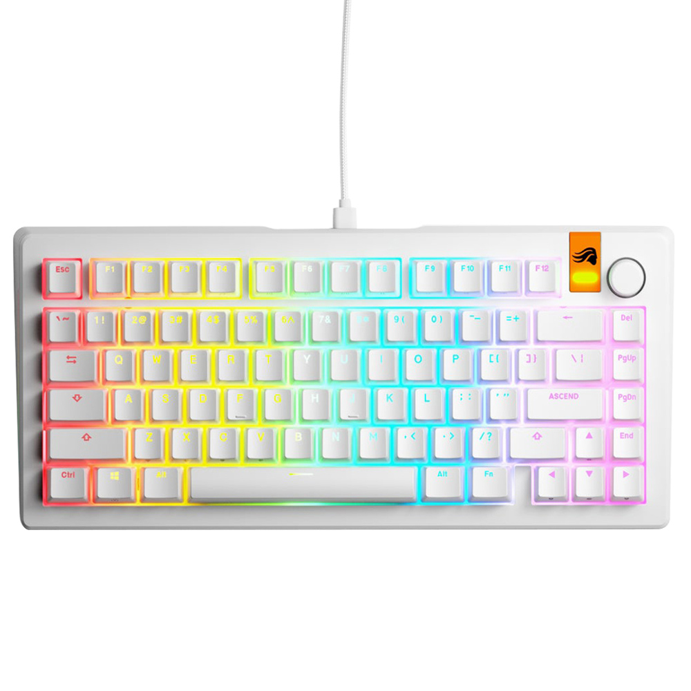 Glorious GMMK 3 HE 75% Prebuilt Wired Keyboard White Arabic Glorious GMMK 3 HE 75% Prebuilt Wired Keyboard White Arabic